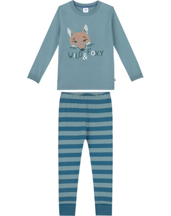 Sanetta Jungen Pyjama/Schlafanzug lang WILD & FOXY ocean wave 233039-506