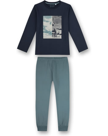 Sanetta Jungen Pyjama/Schlafanzug lang MOON blue space 245118-50352