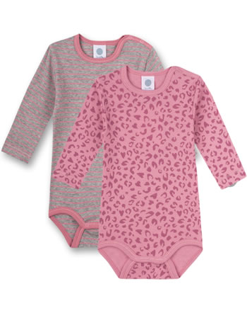 Sanetta Girl Body double pack set long sleeve pink/grey