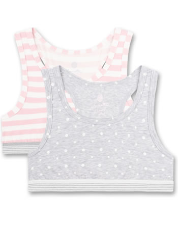 Sanetta Bustier Pack double light gray/pink