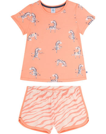 Sanetta Mädchen Pyjama/Schlafanzug kurz peach amber