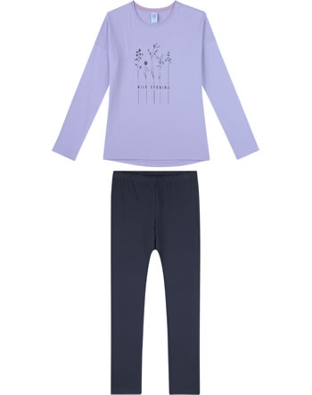 Sanetta Mädchen Pyjama/Schlafanzug lang iced lilac 245317-6291 