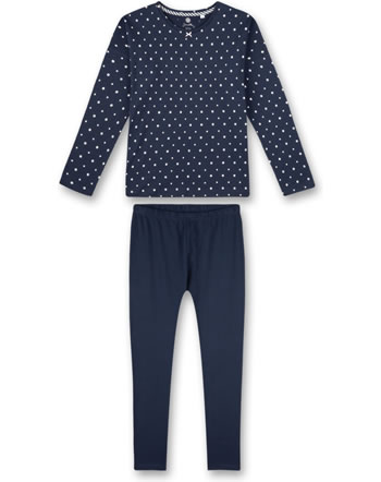 Sanetta Mädchen Pyjama/Schlafanzug lang nordic blue 244929-5962