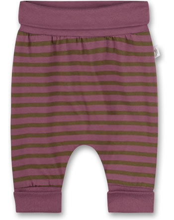 Sanetta Pure Baby sweatpants striped rosewood