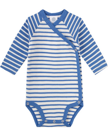 Sanetta Body pour bébé manches longues bleu/blanc