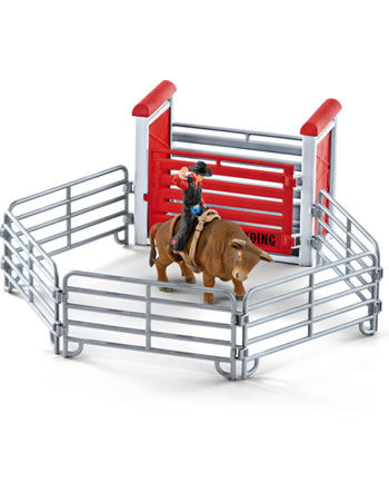 Schleich Bull riding with cowboy 41419