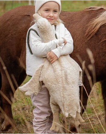 Senger Naturwelt Wärmetier Gans groß 75 cm - Leinen