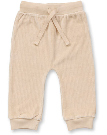 Sense Organics Baby-Hose 'Thore' in Velour-Optik aus Bio-Baumwolle - Cream