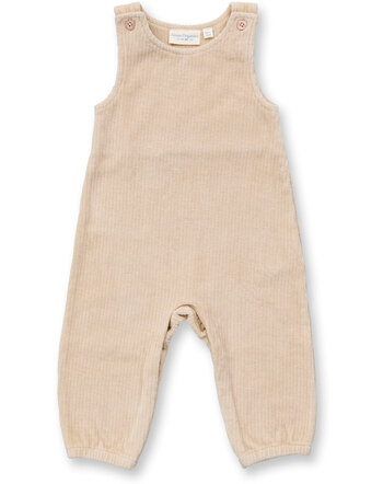 Sense Organics Baby-Overall 'Zisan' in Velour-Optik aus Bio-Baumwolle - Cream