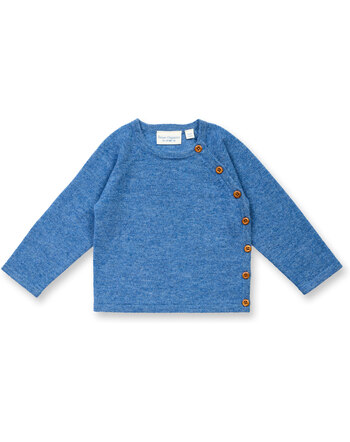 Sense Organics Baby-Wickeljacke 'Picasso' aus 100 % Merinowolle - Denim Melange