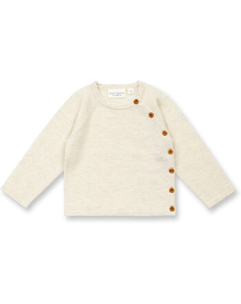 Sense Organics Baby-Wickeljacke 'Picasso' aus 100 % Merinowolle - Cream Melange
