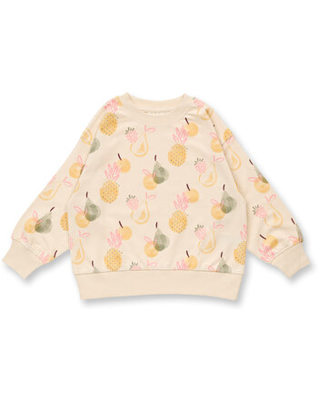 Sense Organics Frühjahrs-Sweater/Pullover 'Dari mit Früchten aus Bio-Baumwolle - Fruits Light Beige