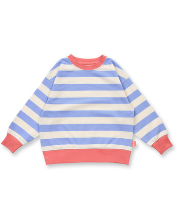 Sense Organics Frühjahrs-Sweater/Pullover 'Dari' mit Streifen aus Bio-Baumwolle - Hyacinth Stripes Big