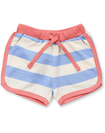 Sense Organics Sweat-Shorts 'Marlen' aus Bio-Baumwolle - Hyacinth Stripes Big