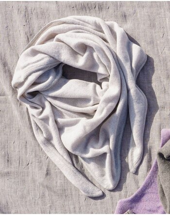 Stapf Damen-Dreieckstuch 'Bibi' aus Lammwollwalk - écru