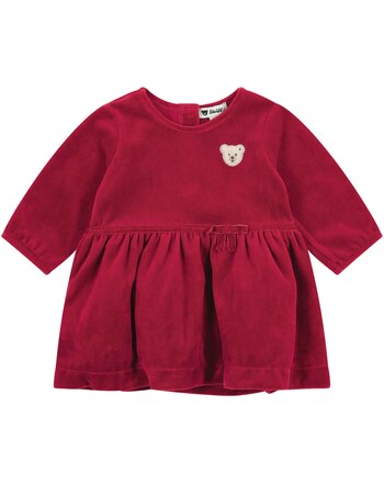 Steiff Baby-Kleid aus Nicky-Velours - Jester Red