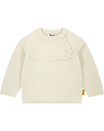 Steiff Baby-Strick-Pullover aus 100% Baumwolle - Eggnog