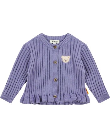 Steiff Baby-Strickjacke aus 100 % Baumwolle mit Rüschen - Thristle Down