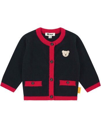 Steiff Baby-Strickjacke aus Baumwolle und Kaschmir - Steiff Navy