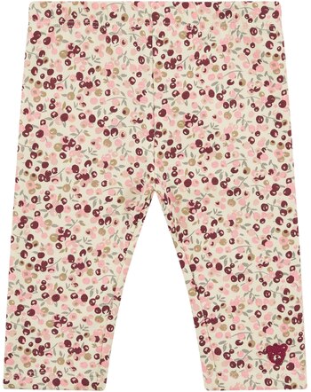 Steiff Baby-Thermo-Leggings aus Baumwolle mit Beerenmuster - Whitecap Gray