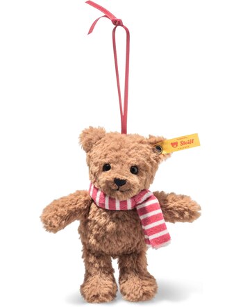 Steiff Christbaum-Ornament 'Teddybär Ben' mit Schal 12 cm - Braun