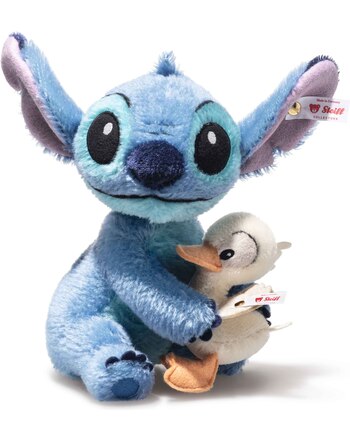 Steiff Disney-Stitch-mit-Ente 'Limited Edition' aus Mohair und Baumwolle 20 cm - Creme