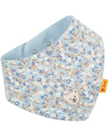 Steiff Dreieckstuch aus Baumwolle mit Blaubeerenmotiv - Cashmere Blue