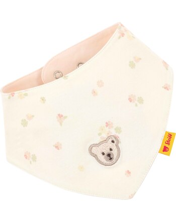 Steiff Dreieckstuch aus Baumwolle mit Druckknöpfen und Blumen - Pearl Blush