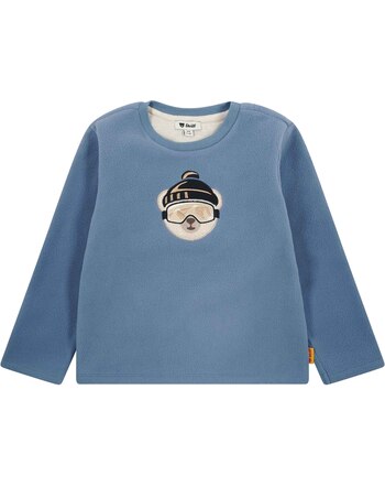 Steiff Fleece-Sweatshirt mit Steiffbär mit Skibrille - Stonewash