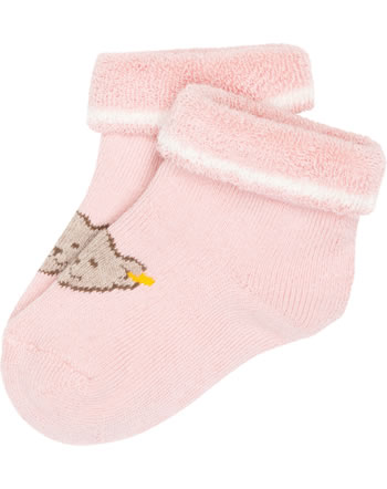 Steiff Frottee-Baby-Socken in Geschenkbox silver pink 31022-3015 GOTS