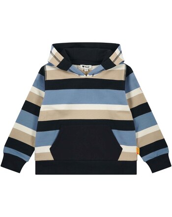 Steiff Hoodie aus Baumwolle mit Streifen - Stonewash