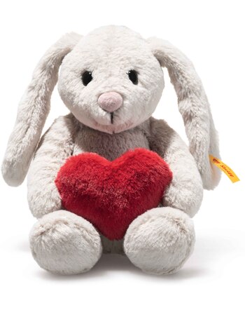 Steiff Hoppie-Hase 'Love' 16 cm - Hellgrau