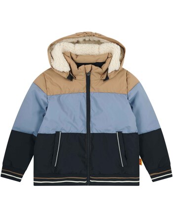 Steiff Jacke mit Kapuze und Blockstreifen - Burro