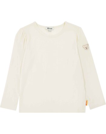 Steiff KinderLangarmshirt aus Modal mit Puffärmeln - Cloud Dancer