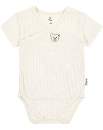 Steiff Kurzarm-Wickel-Body mit Rippoptik - Eggnog