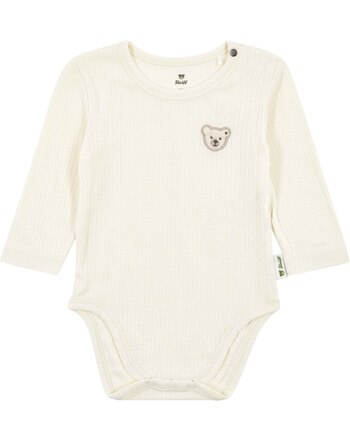 Steiff Langarm-Body mit Rippoptik - Eggnog