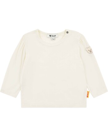 Steiff Baby-Langarmshirt aus Modal mit Puffärmeln - Cloud Dancer