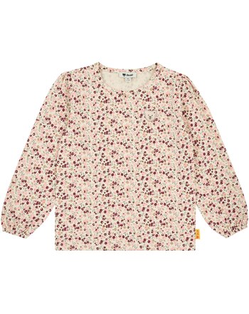 Steiff Langarmshirt aus Baumwolle mit Beerenmuster - Whitecap Gray