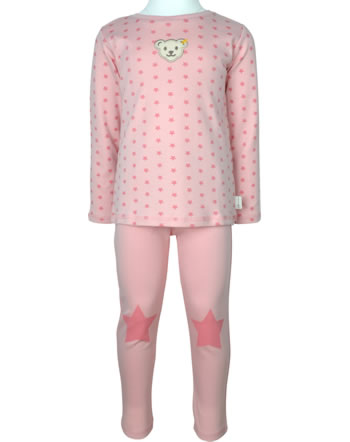 Steiff Schlafanzug Pyjama 2-tlg. Langarm BASIC silver pink 0033005-30152 GOTS