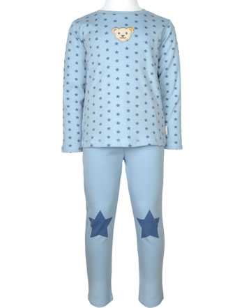 Steiff Schlafanzug Pyjama 2-tlg. Langarm BASIC celestial blue 0033005-6073 GOTS