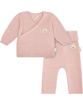 Steiff Set pants and cardigan BASIC BABY WELLNESS silver pink