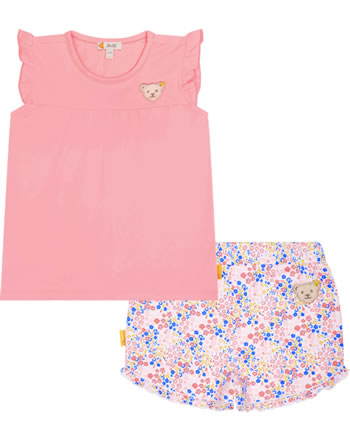 Steiff Ensemble shirt et shorts Mini Girls salmon rose