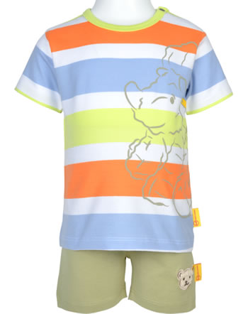 Steiff Set Shirt und Shorts ROARSOME Baby Boys nectarine 2213322-4033