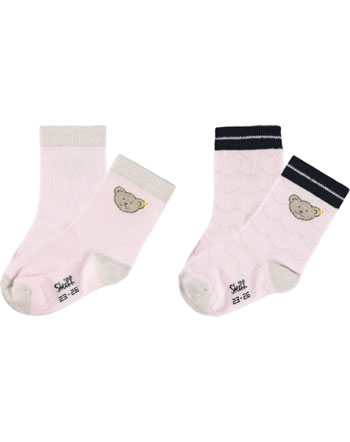 Steiff Socken 2er Pack barely pink 2121704-2560