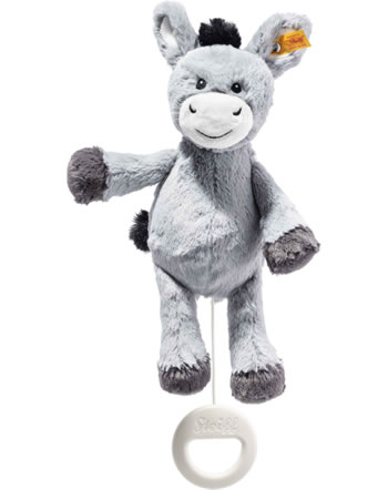 Steiff Musical box donkey Dinkie 26 cm grey blue 242496
