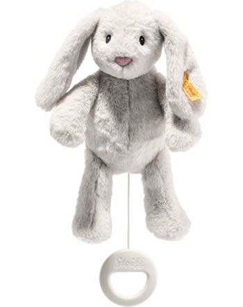 Steiff Musical box rabbit Hoppie 26 cm light grey 242465
