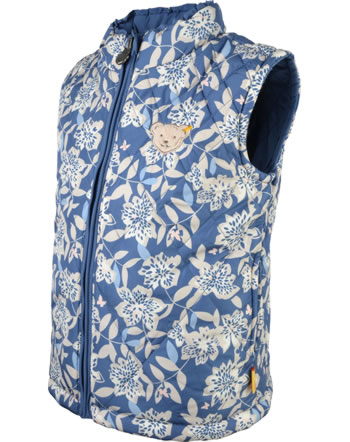 Steiff Quilted vest BUTTERFLY Mini Girls bijou blue