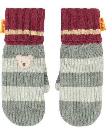 Steiff Strick-Fäustlinge mit Fleece-Futter und Rippstrick-Bündchen - Drizzle Melange