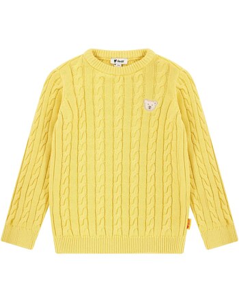 Steiff Strick-Pullover aus 100% Baumwolle - Cream Gold