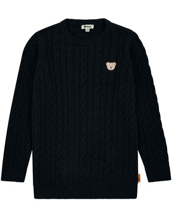 Steiff Strick-Pullover aus 100% Baumwolle - Steiff Navy